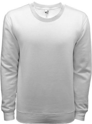 Buy white DP 2003 Cotton/Poly 3end Fleece-  Crew Neck Sweatshirt - Unisex