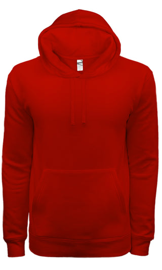 Buy red DP 2002 Cotton/Poly 3end Fleece-  Hooded Sweatshirt - Unisex