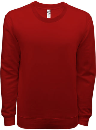 Buy red DP 2003 Cotton/Poly 3end Fleece-  Crew Neck Sweatshirt - Unisex